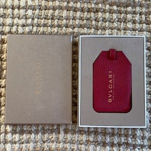 Bulgari Hotels leather luggage tag